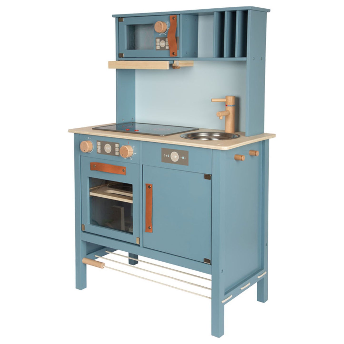Small Foot - houten kinderkeuken blauw, 7dlg.