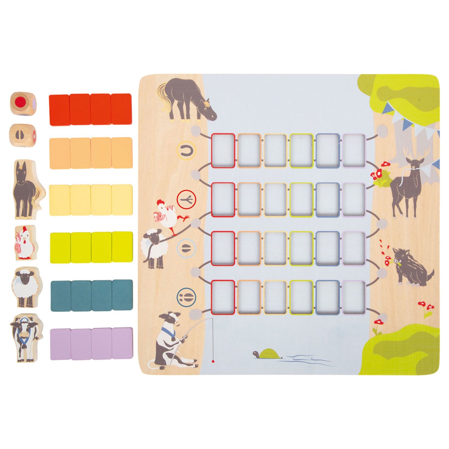 Small Foot - houten spel brug oversteken dieren