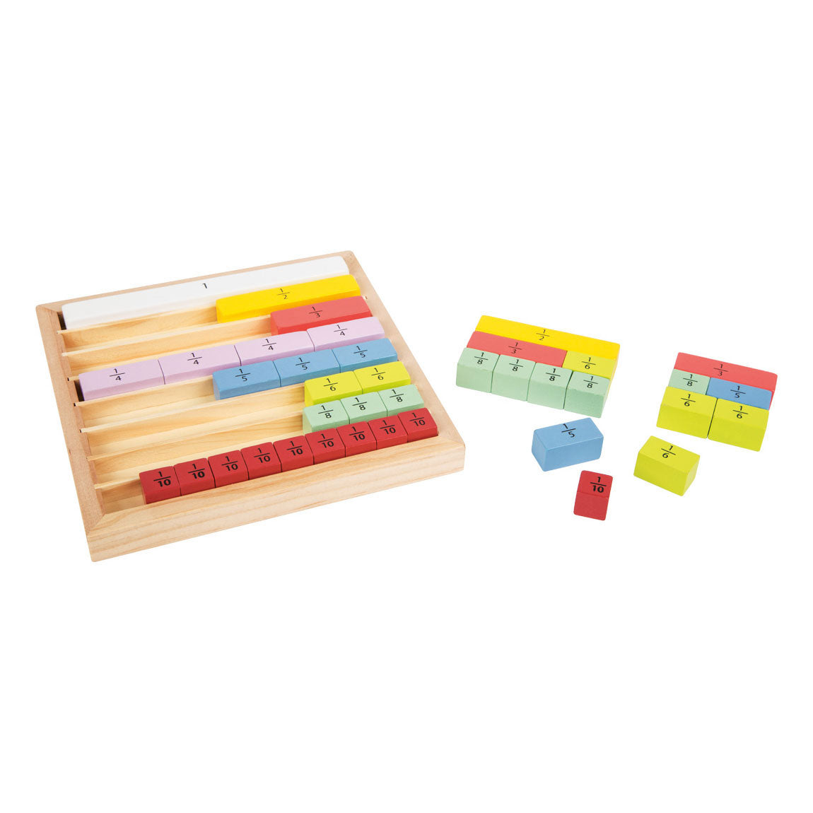 Small Foot - houten blokjes met breuken