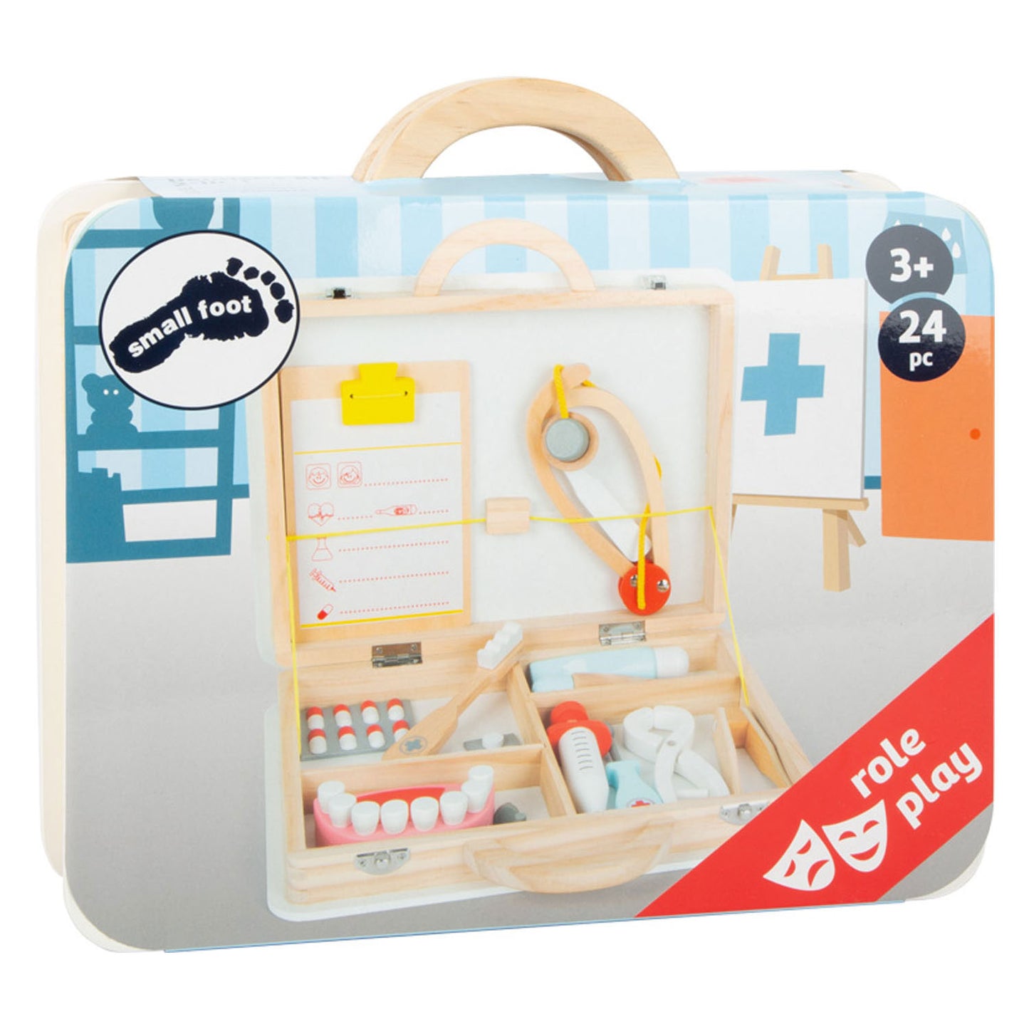 Small Foot - houten dokter en tandarts 2in1 set in koffer