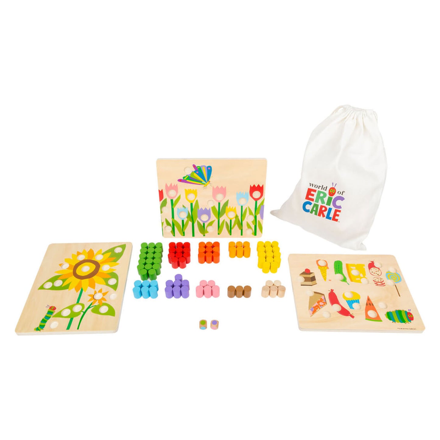 Small Foot - rupsje nooitgenoeg houten kleurenspel