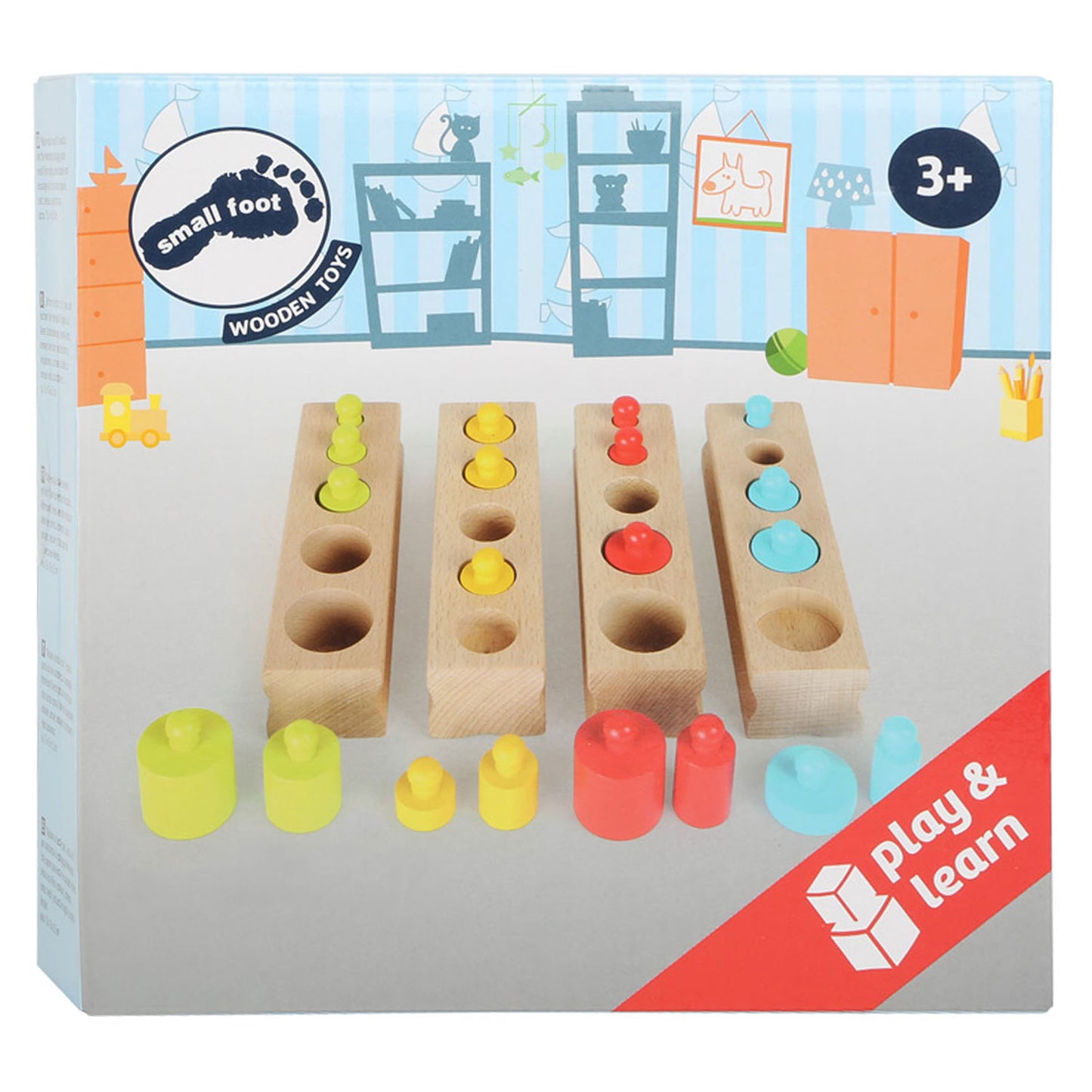 Small Foot - houten puzzel grootte sorteren