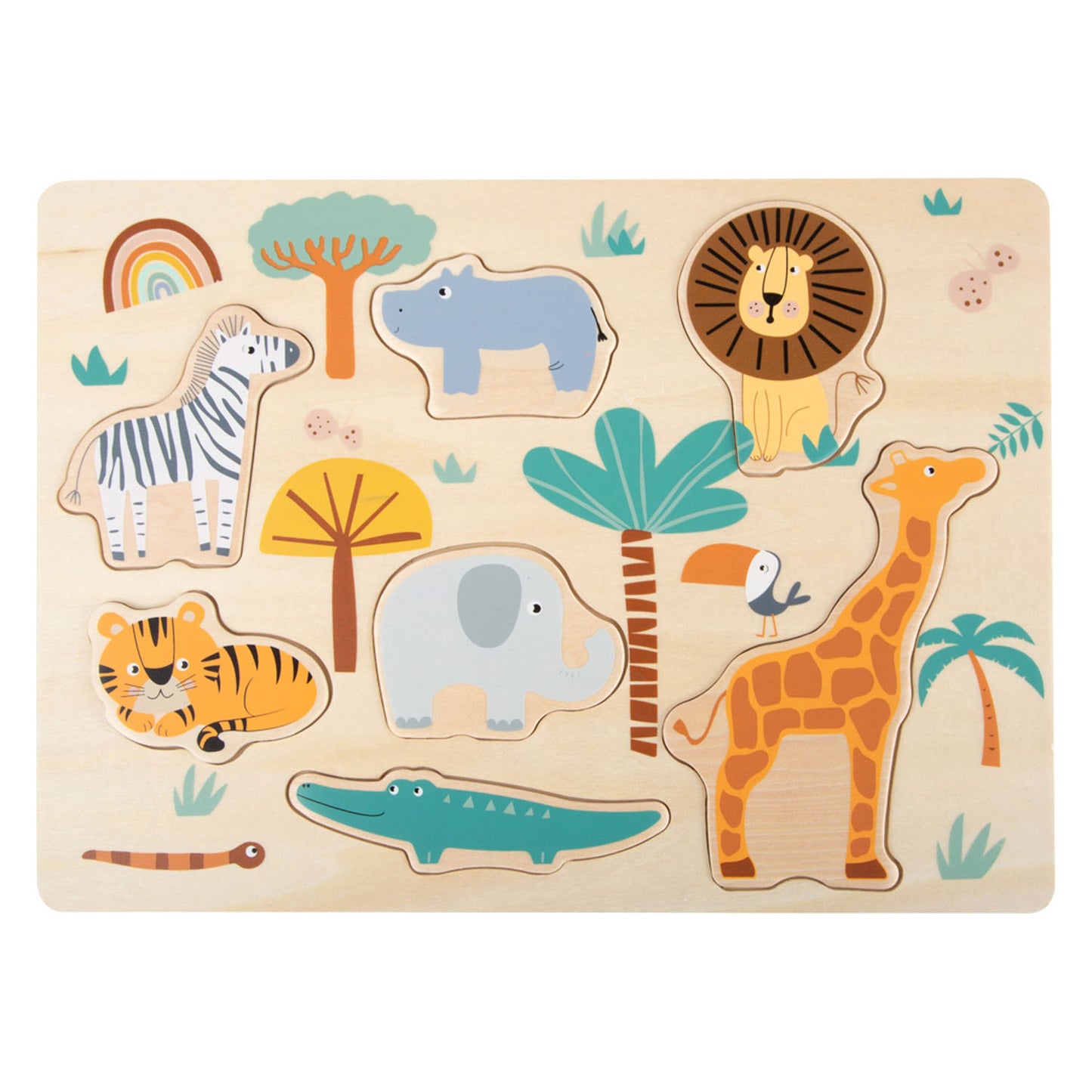 Small Foot - houten puzzel safari