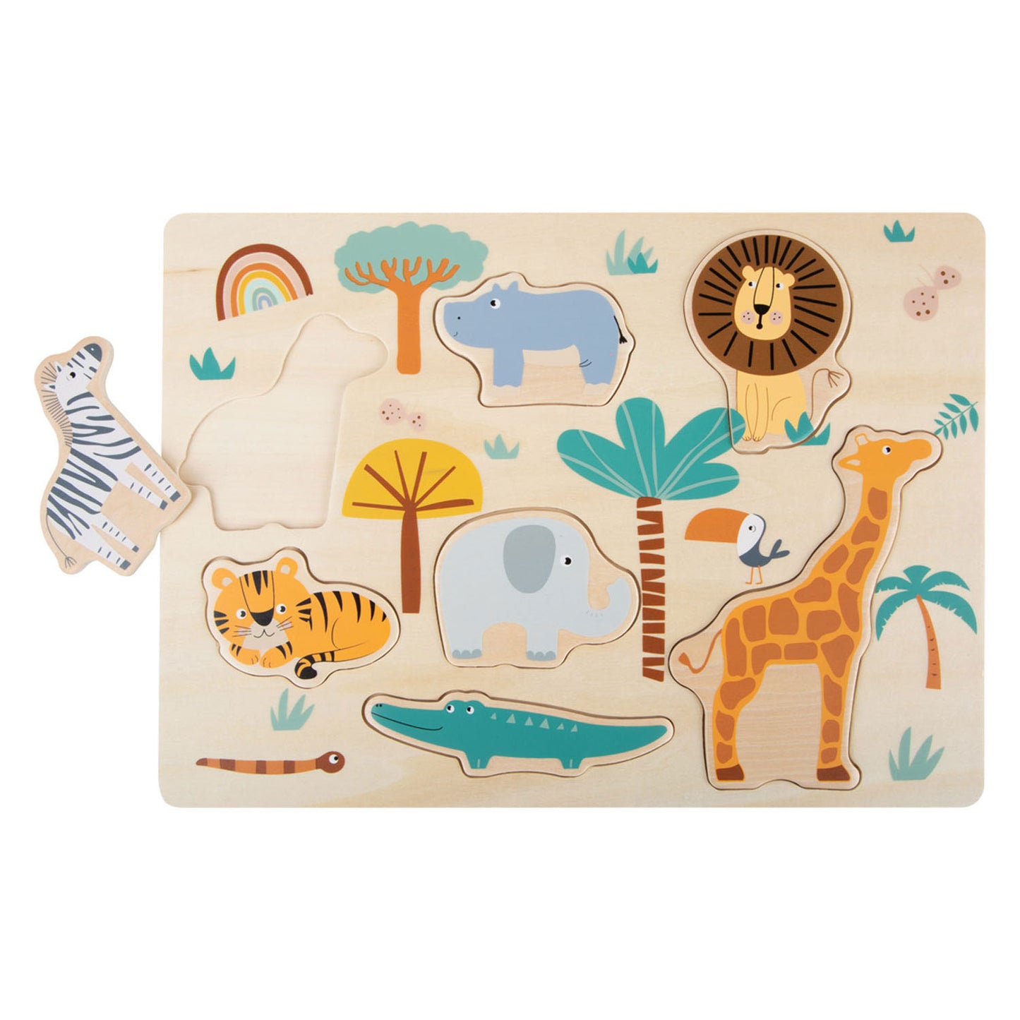 Small Foot - houten puzzel safari