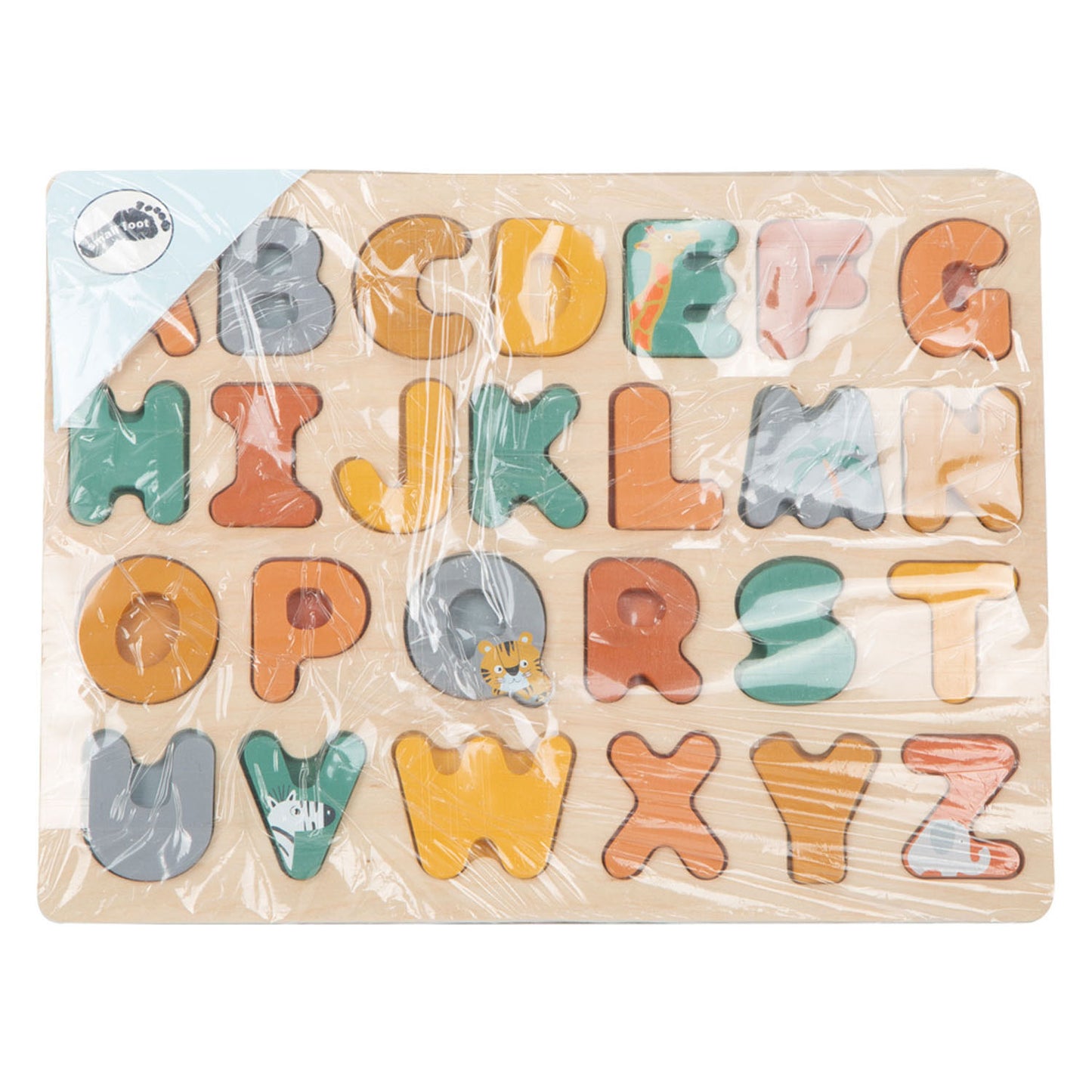 Small Foot - houten alfabet puzzel safari
