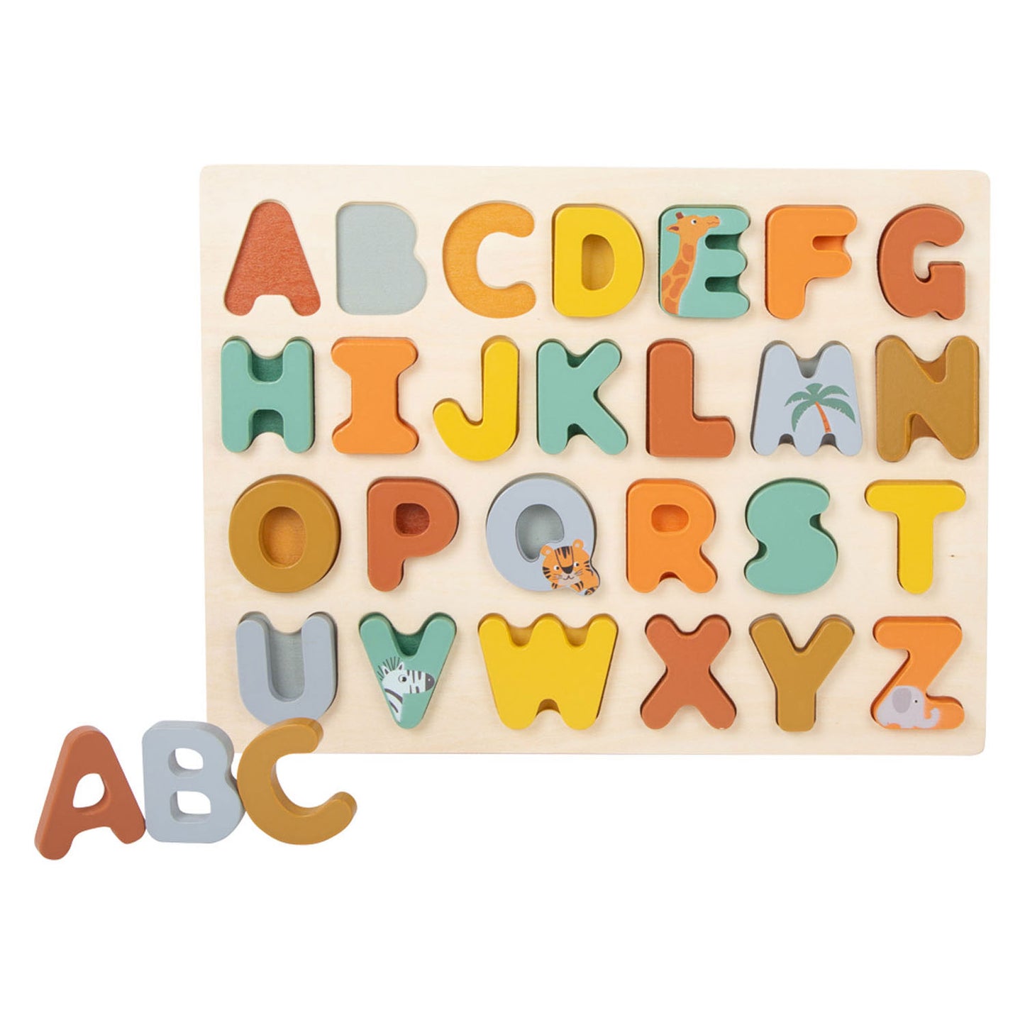 Small Foot - houten alfabet puzzel safari