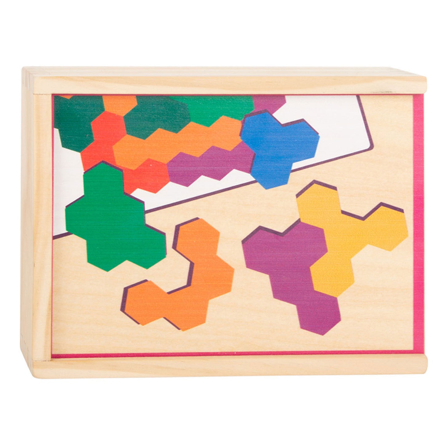 Small Foot - houten vormenpuzzel hexagon