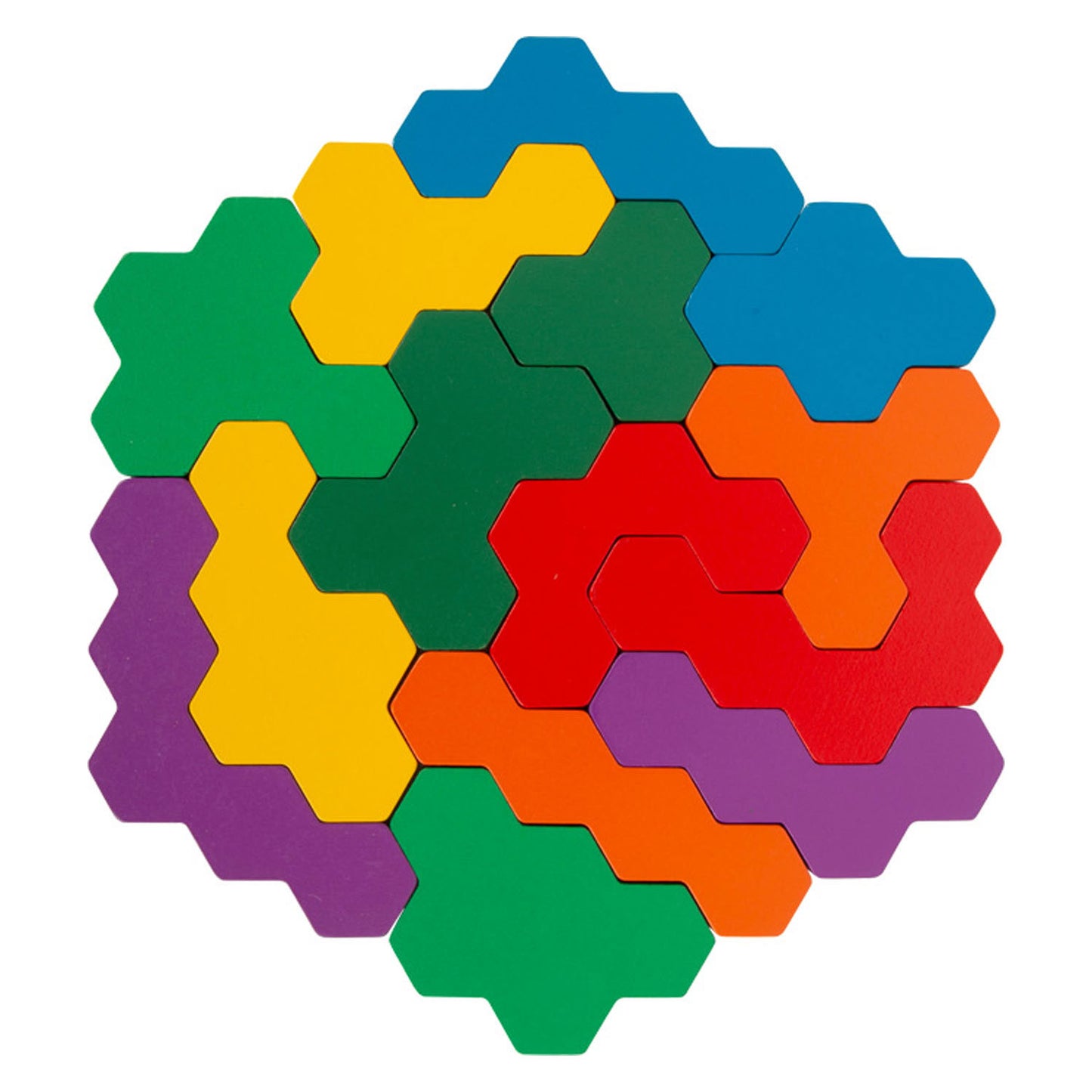 Small Foot - houten vormenpuzzel hexagon