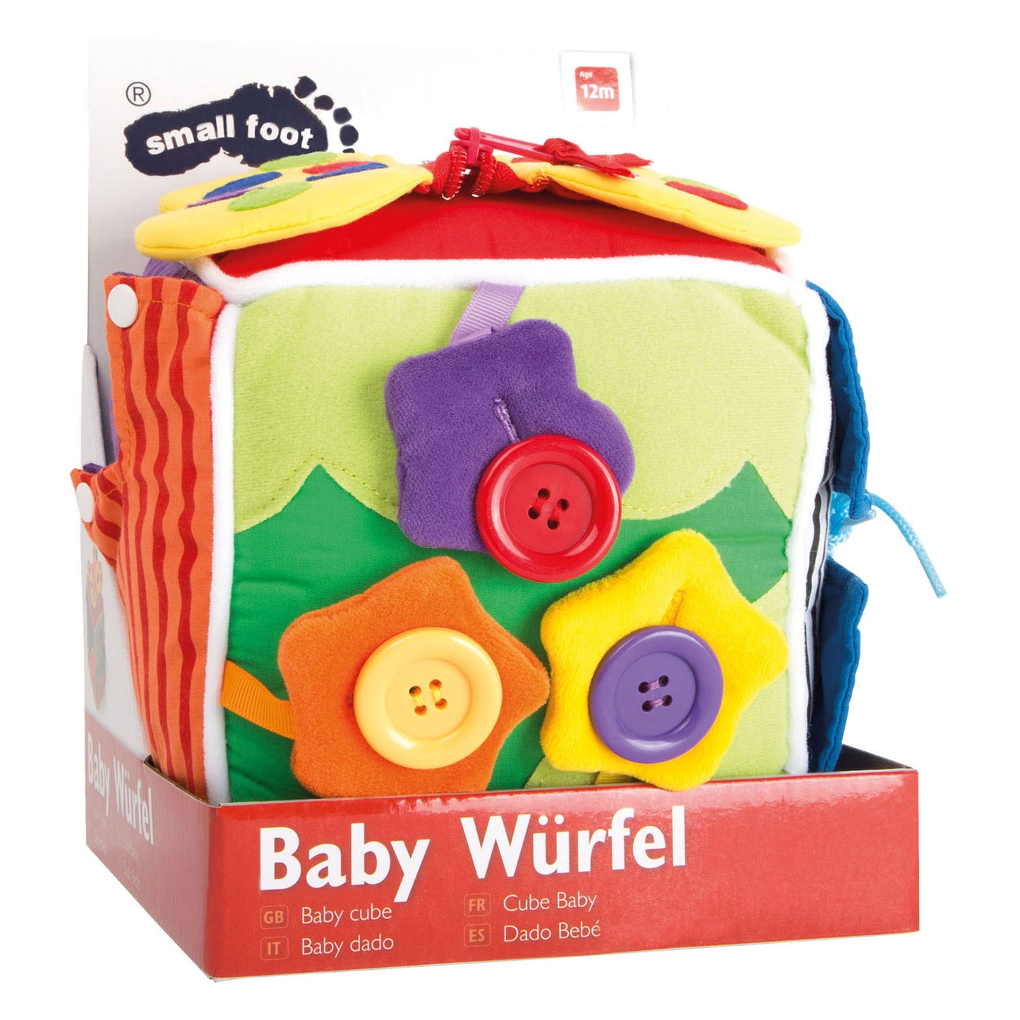 Small Foot - baby kubus natuur pluche