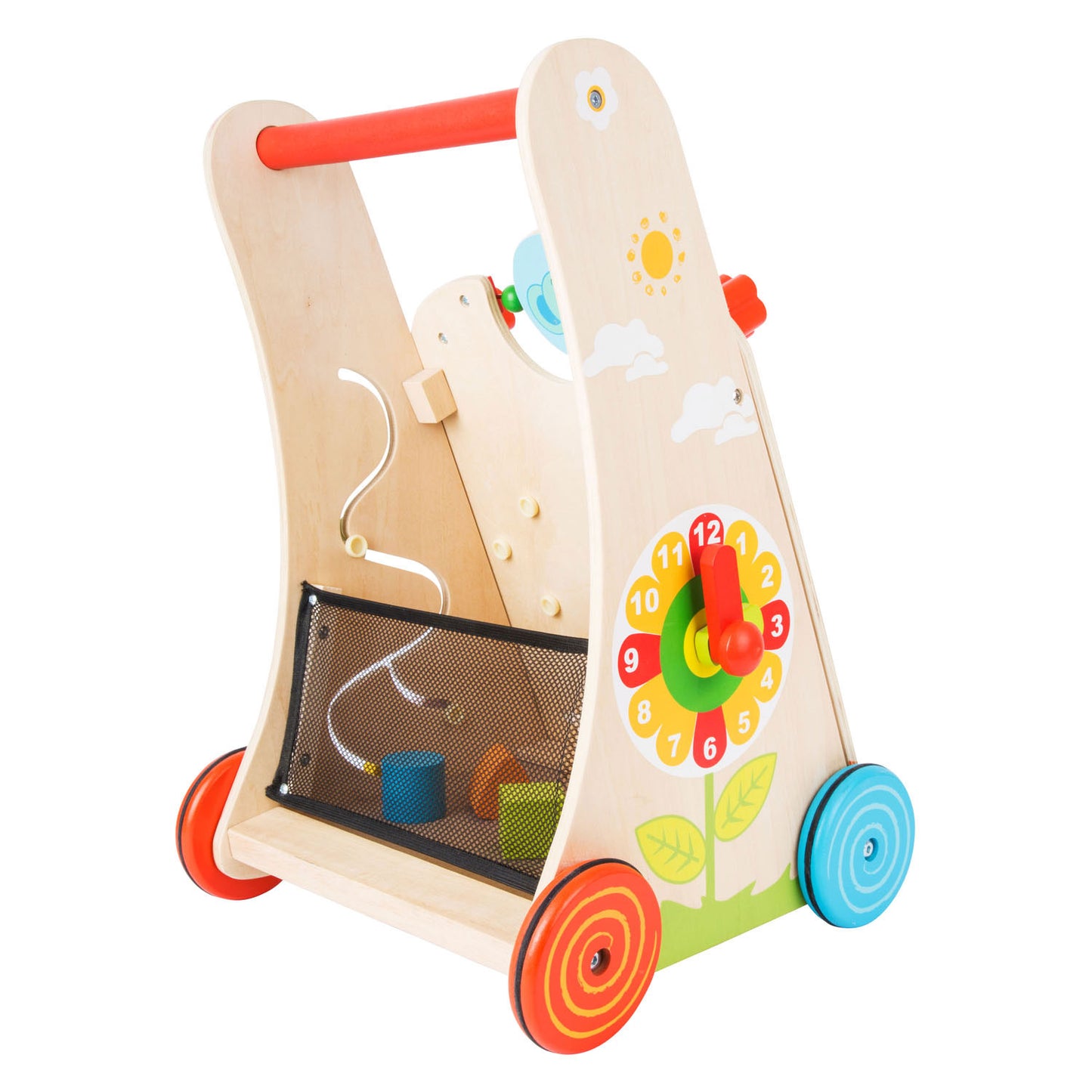 Small Foot - houten baby walker loopwagen kleurrijk
