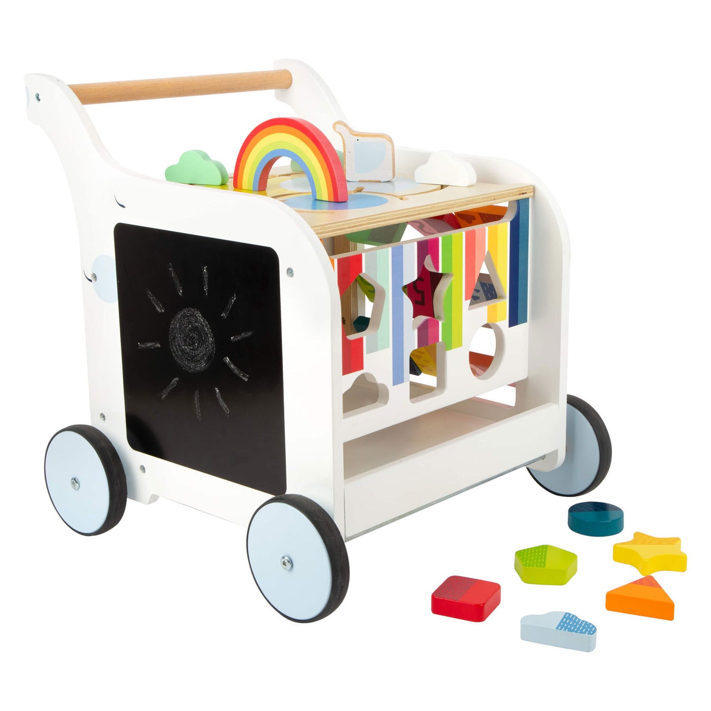 Small Foot - houten baby walker loopwagen bloemen