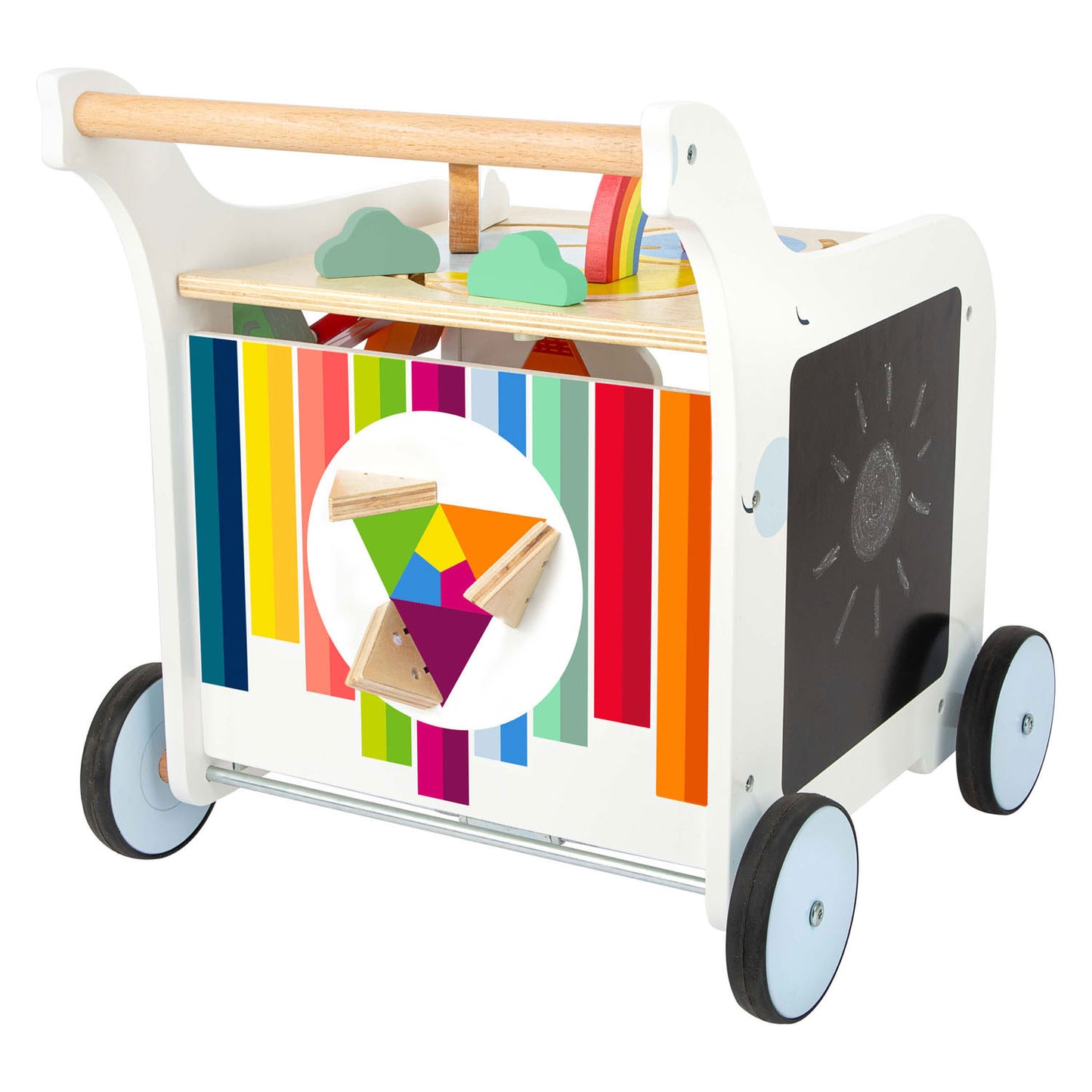 Small Foot - houten baby walker loopwagen bloemen