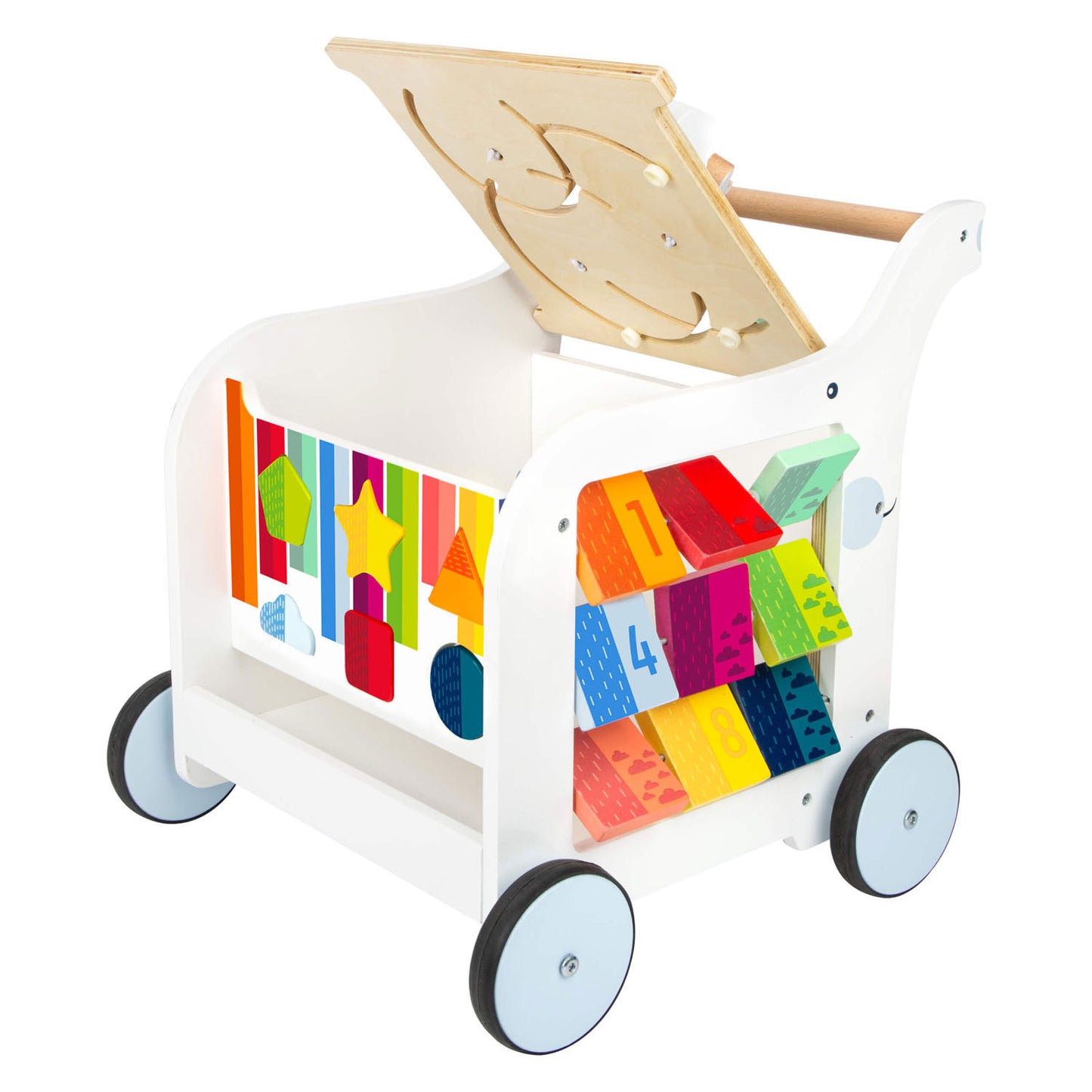 Small Foot - houten baby walker loopwagen bloemen