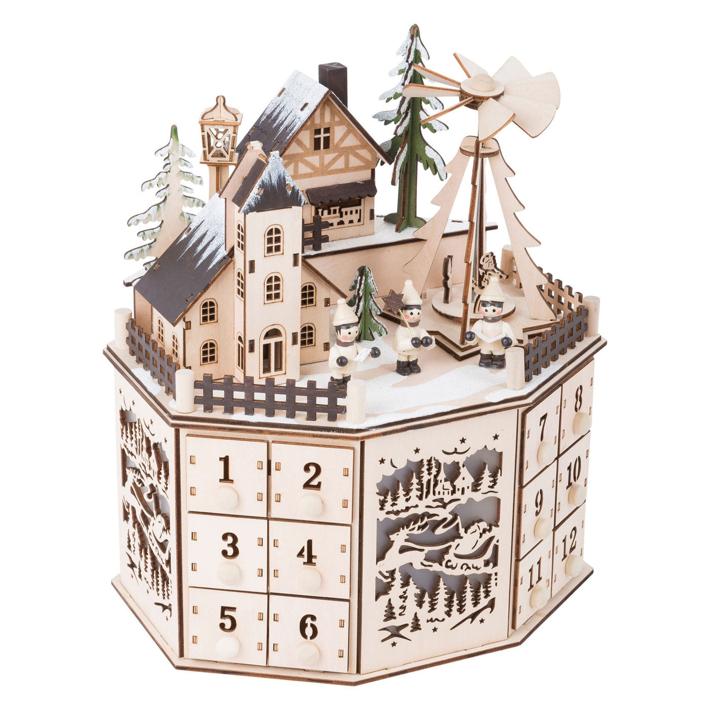 Small Foot - houten adventskalender kerst landschap