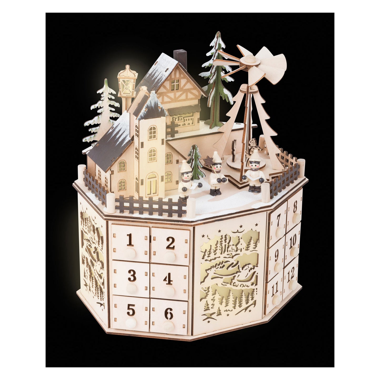Small Foot - houten adventskalender kerst landschap