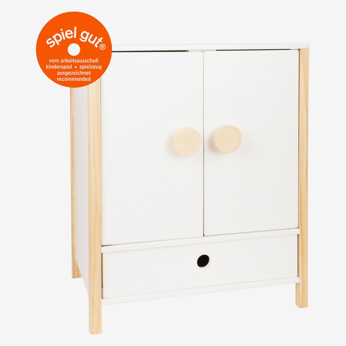 Small Foot - houten poppen kledingkast little button met hangers , 3dlg.