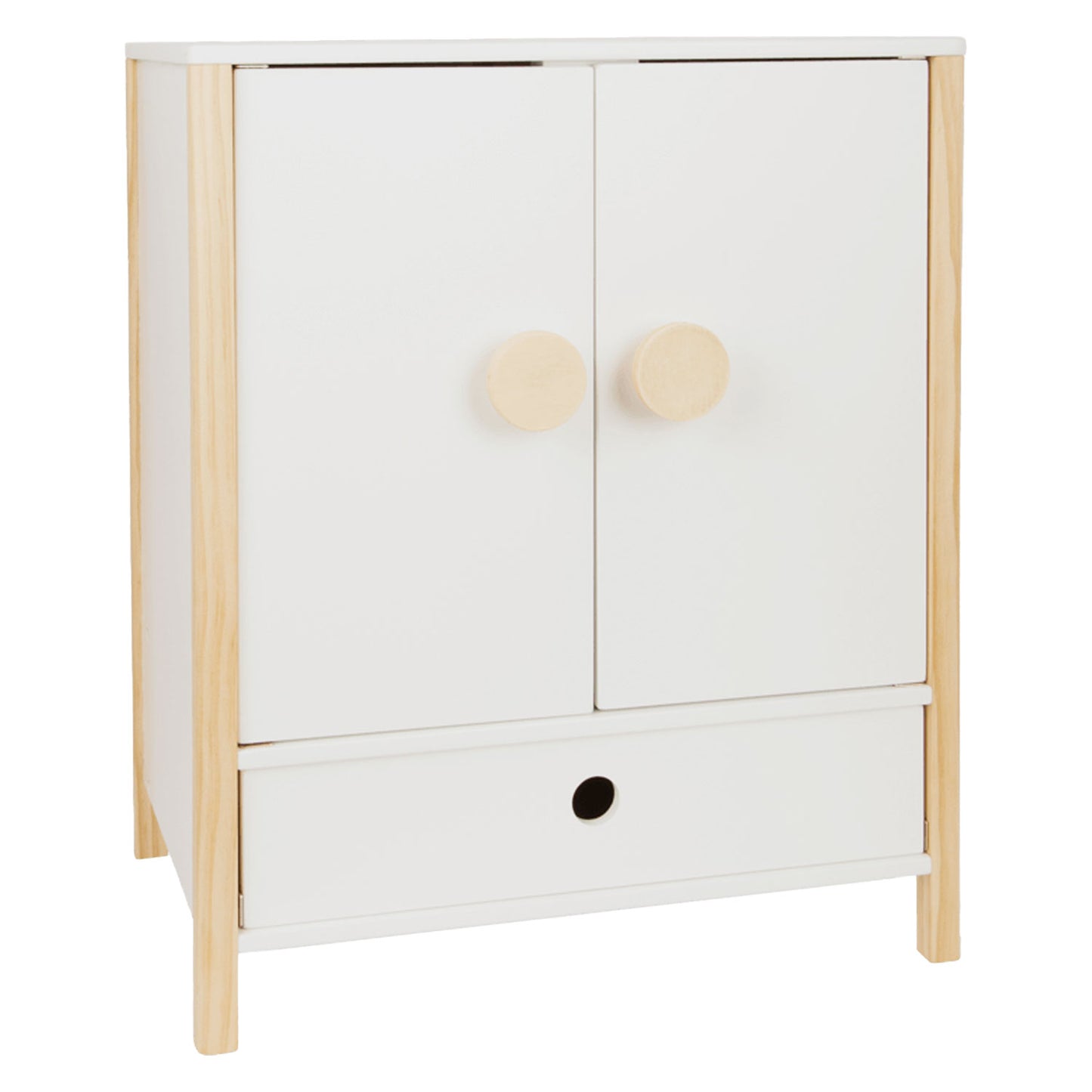 Small Foot - houten poppen kledingkast little button met hangers , 3dlg.