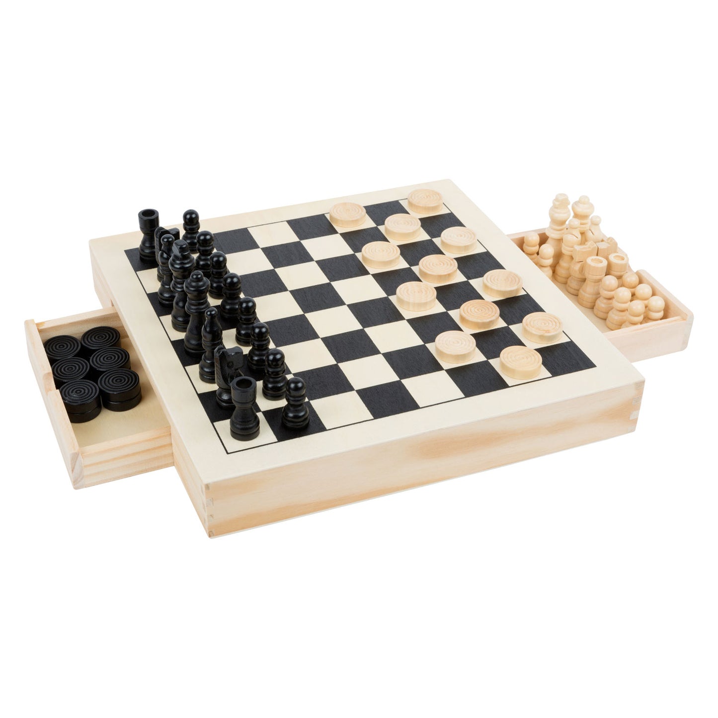 Small Foot - spellendoos 3in1 schaken dammen molenspel