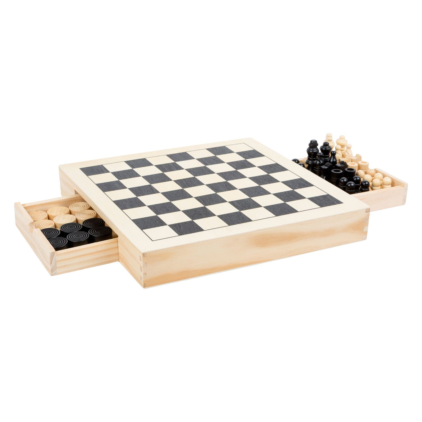 Small Foot - spellendoos 3in1 schaken dammen molenspel