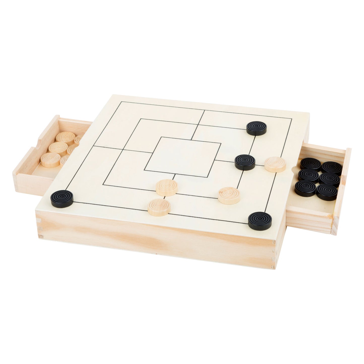 Small Foot - spellendoos 3in1 schaken dammen molenspel