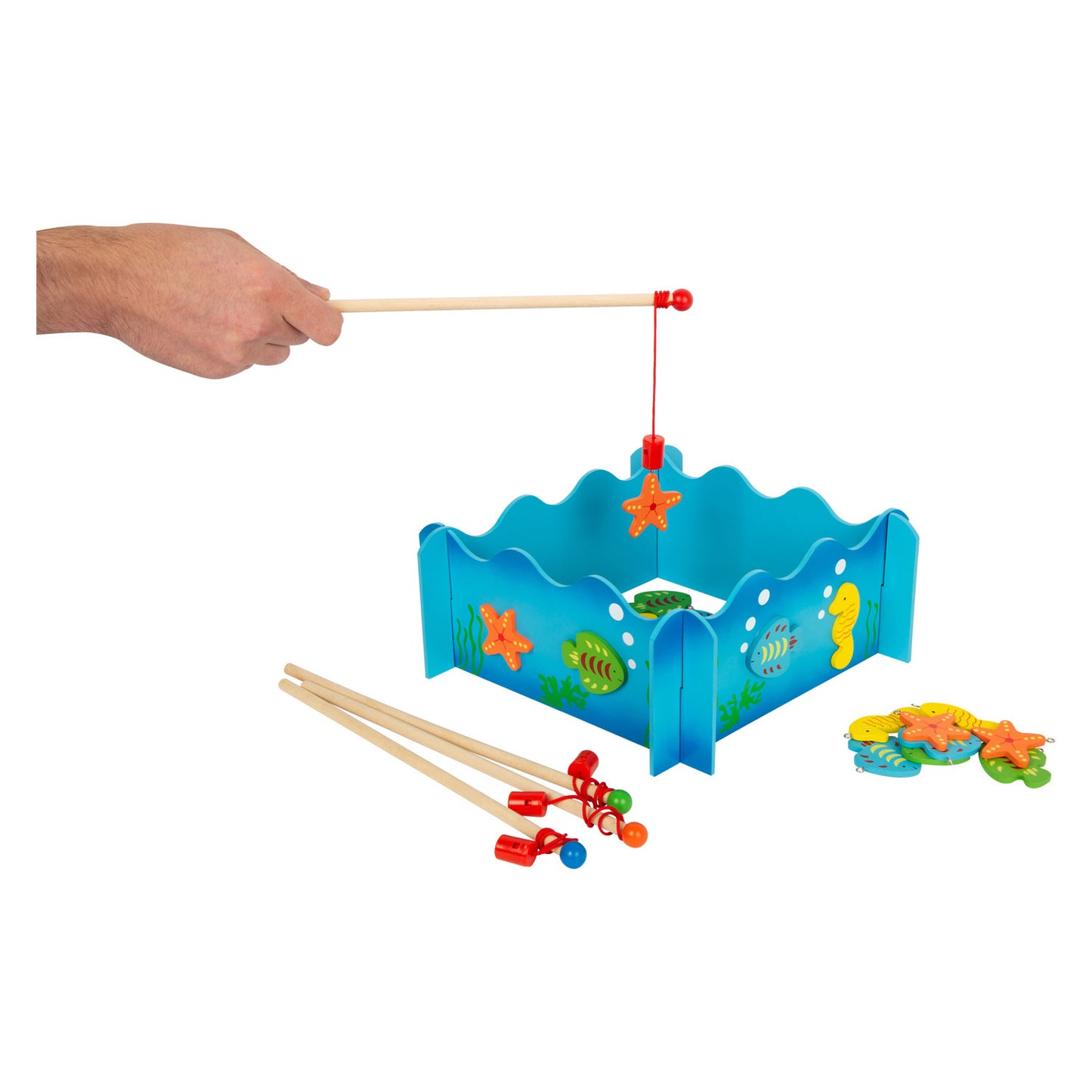 Small Foot - houten vishengelspel oceaan