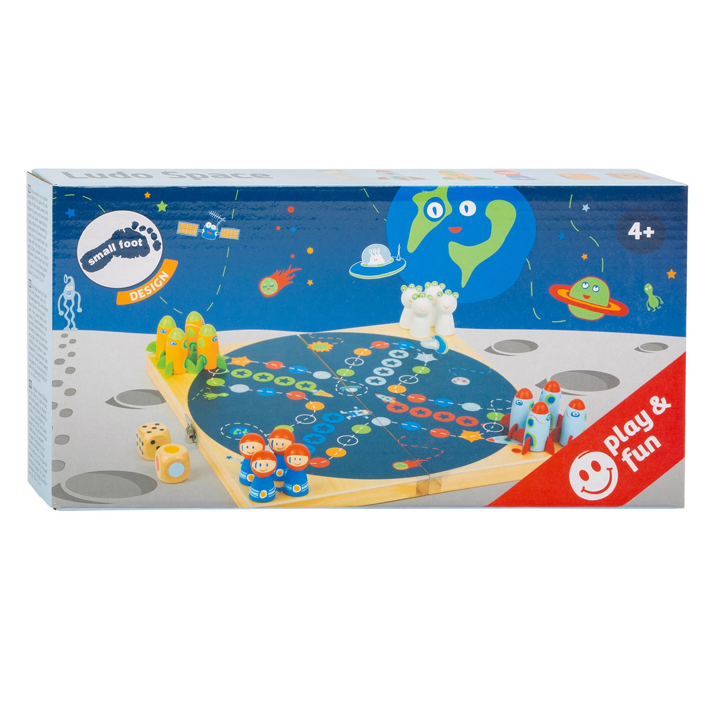 Small Foot - houten ludospel ruimtevaart