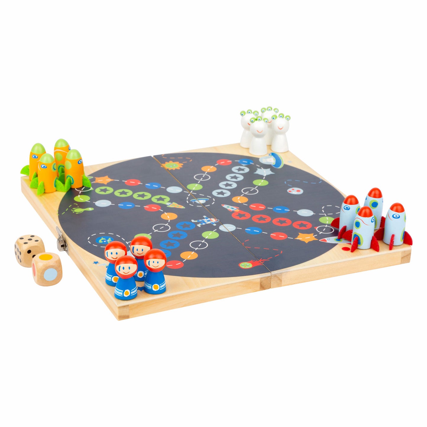 Small Foot - houten ludospel ruimtevaart