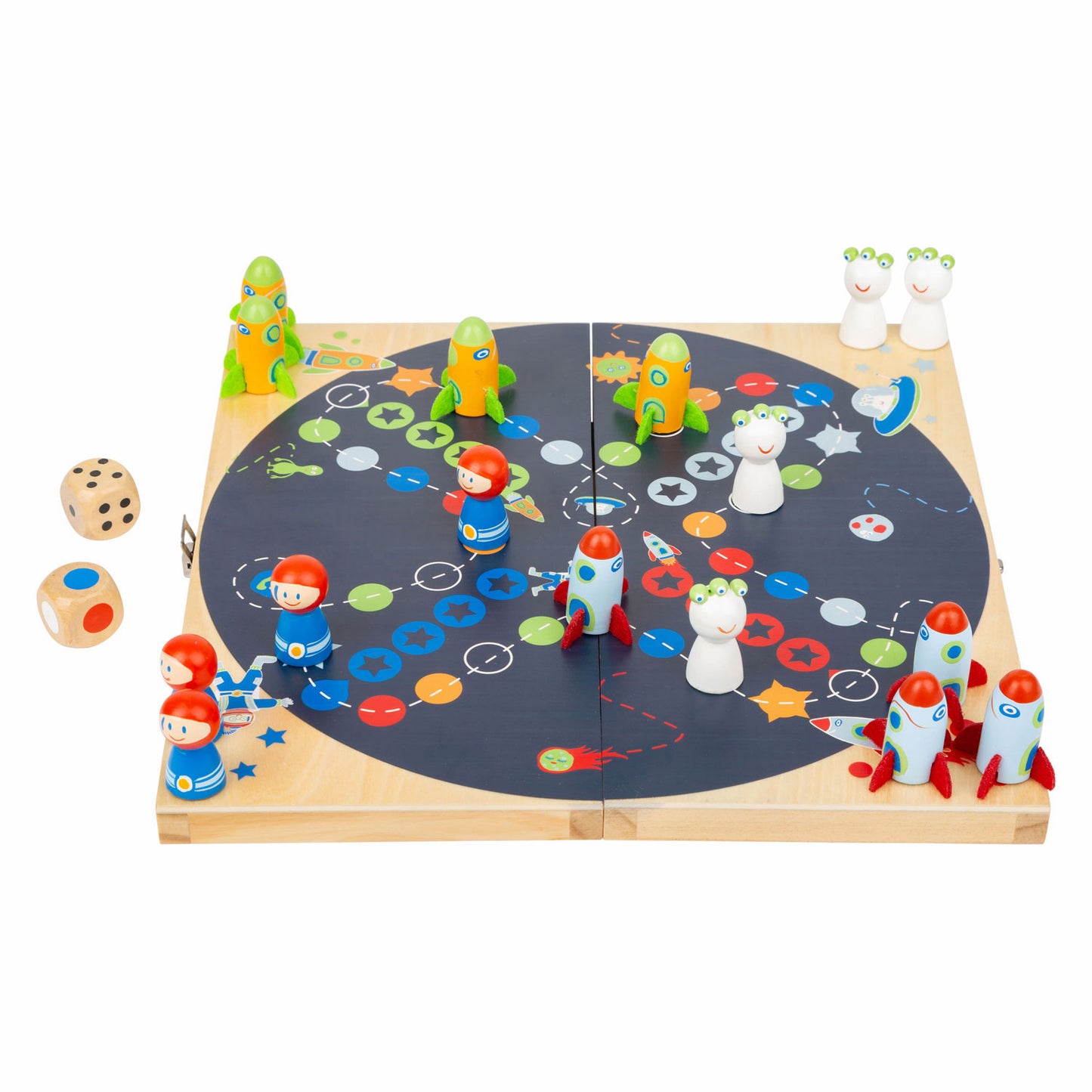 Small Foot - houten ludospel ruimtevaart