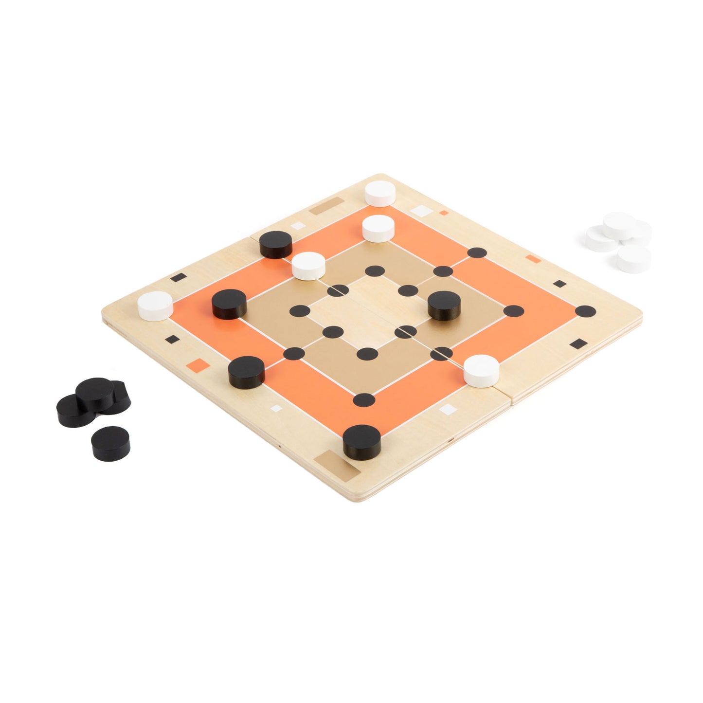 Small Foot - houten solitaire en molenspel gouden editie