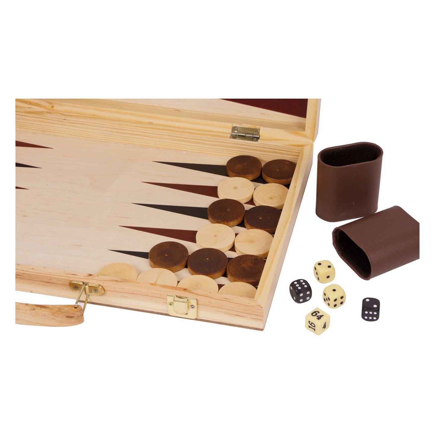 Small Foot - houten schaakspel en backgammon
