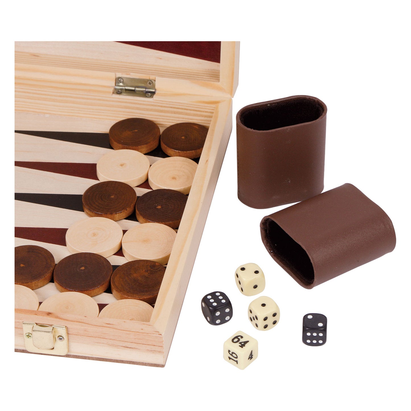 Small Foot - houten schaakspel en backgammon