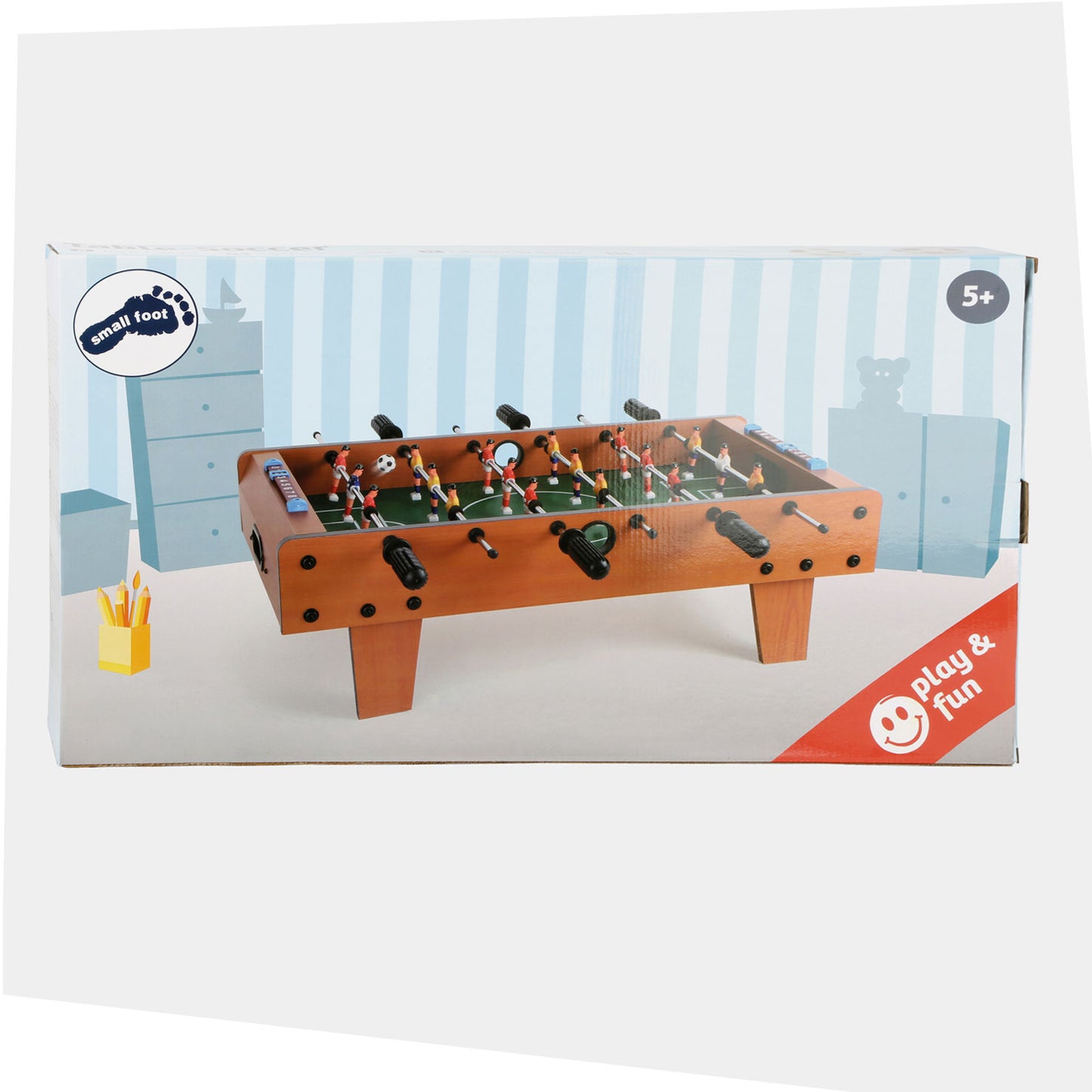 Small Foot - houten tafelvoetbal bruin klein