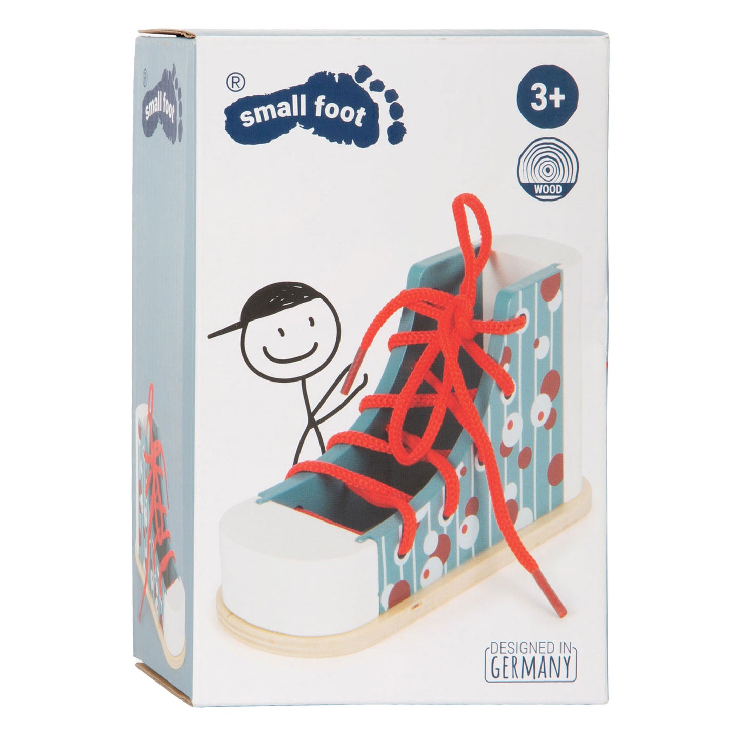 Small Foot - houten rijgschoen met veter