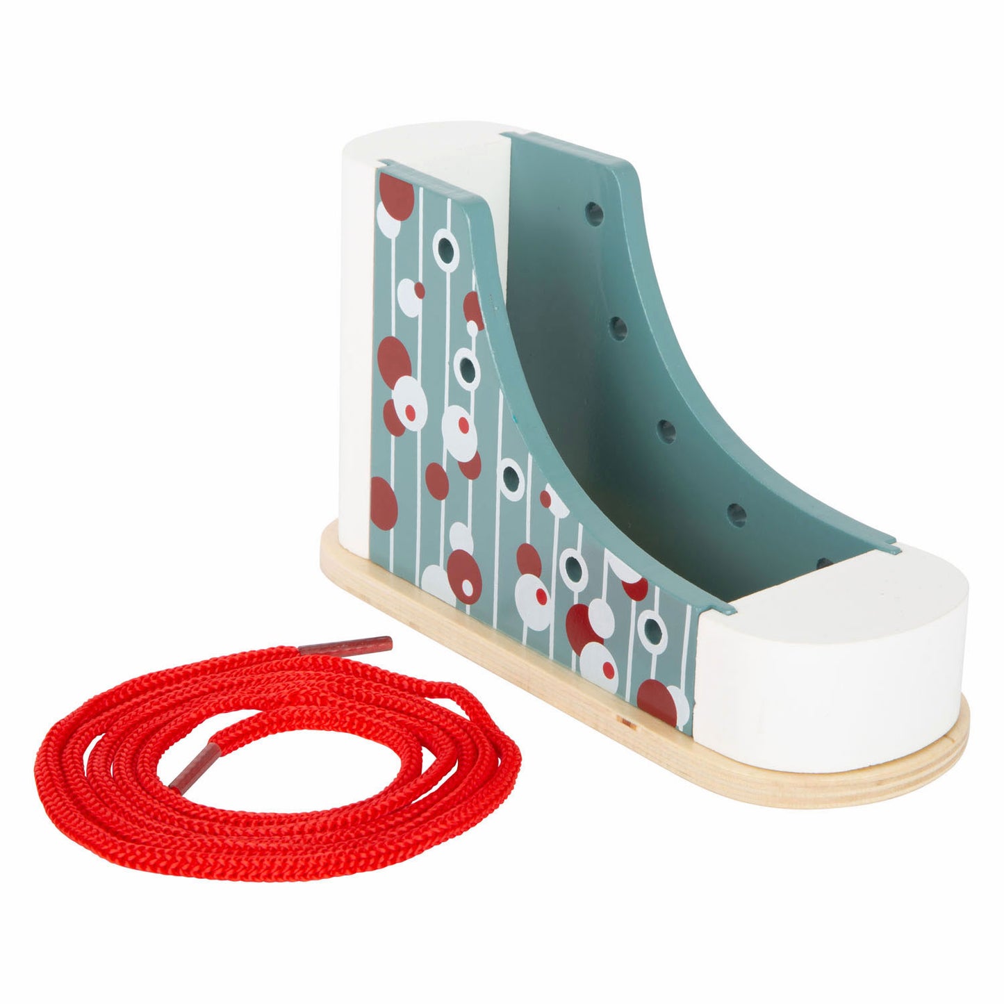 Small Foot - houten rijgschoen met veter
