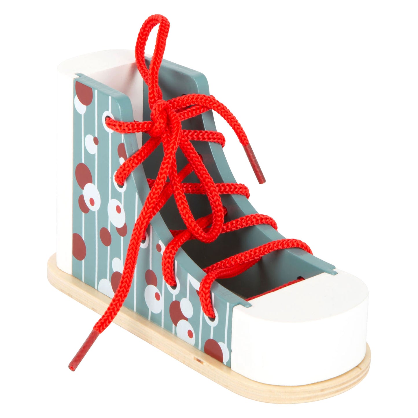 Small Foot - houten rijgschoen met veter