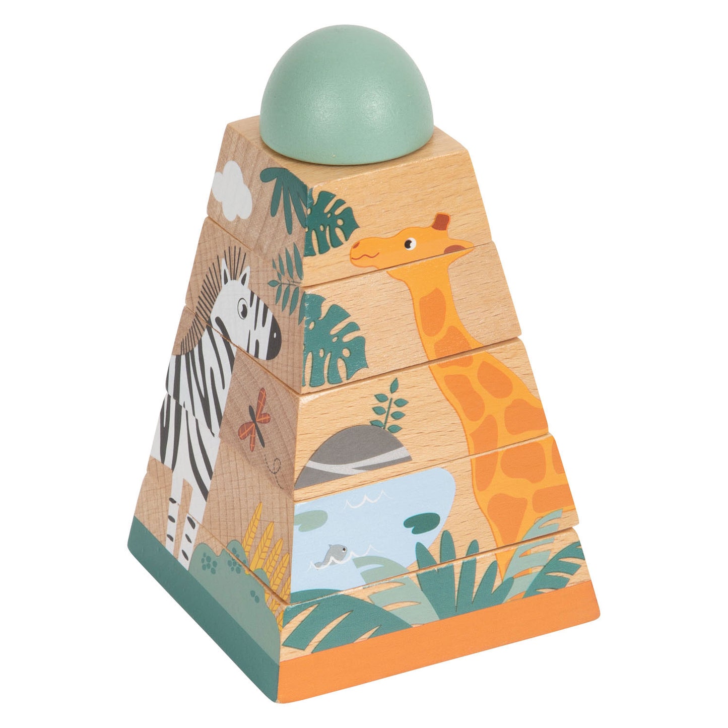 Small Foot - stapeltoren safari, 6dlg.