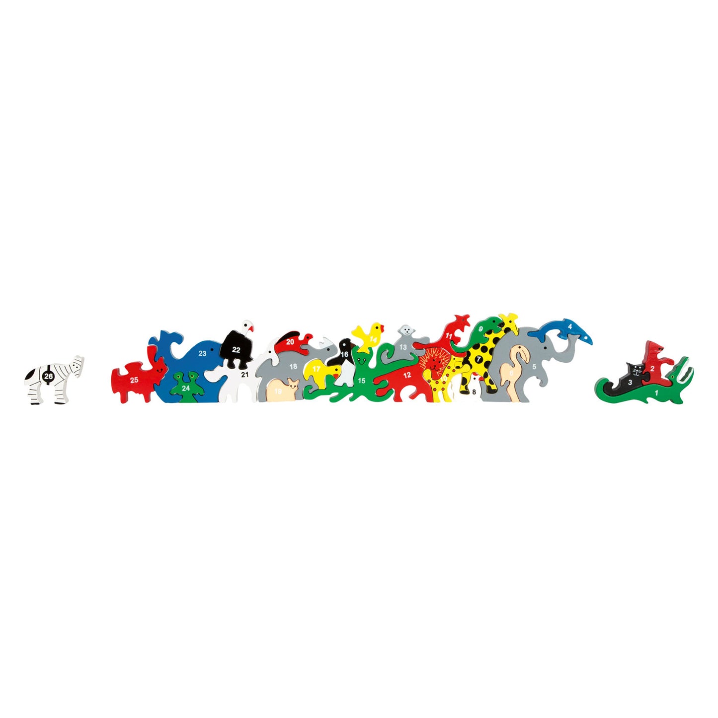 Small Foot - dieren letters en cijfers balansspel, 26dlg.