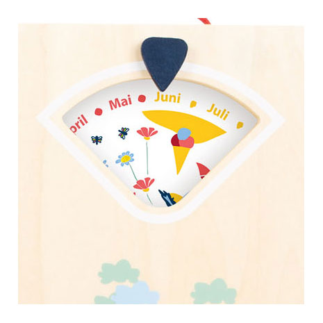 Small Foot - houten kalenderklok seizoenen (duitstalig)