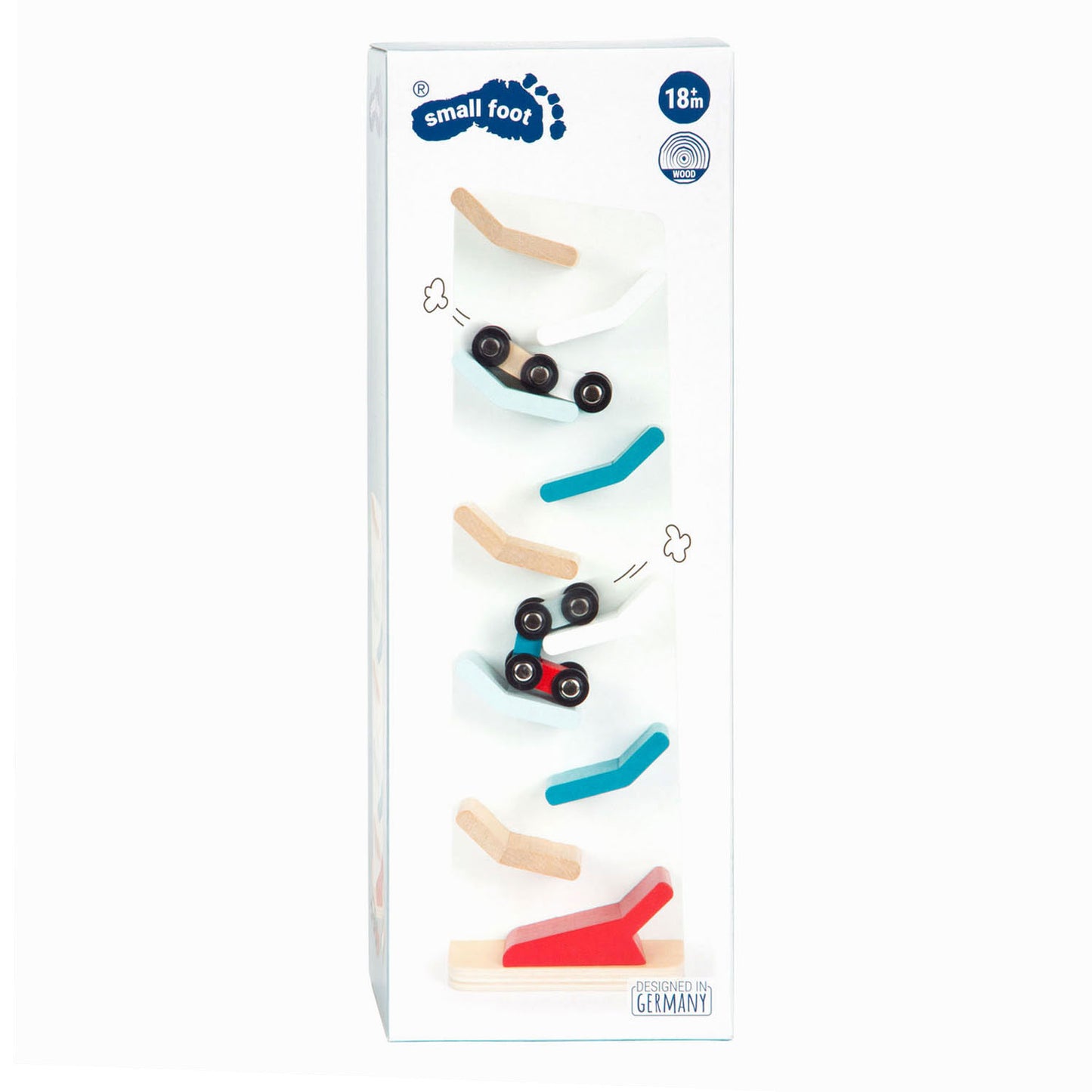 Small Foot - houten autobaan toren met auto's, 3dlg.