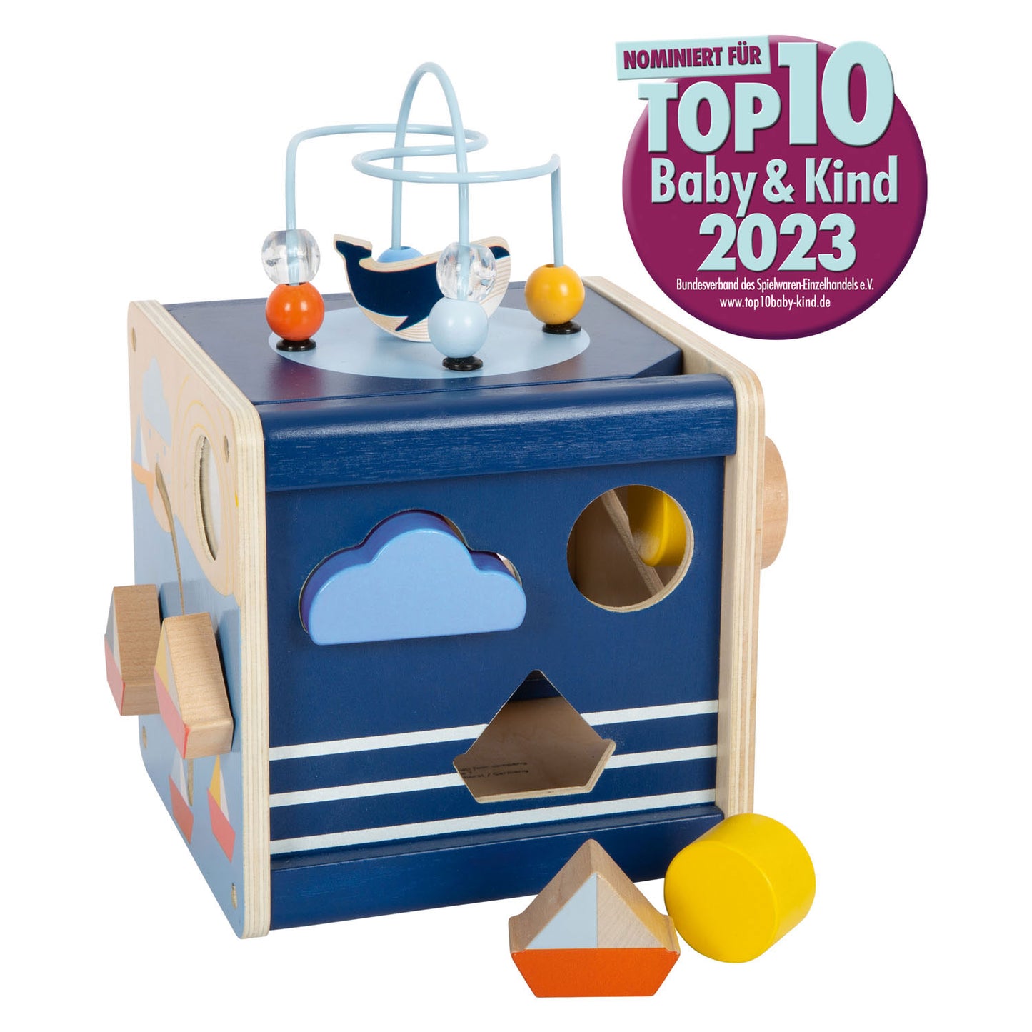 Small Foot - houten activiteitenkubus oceaan