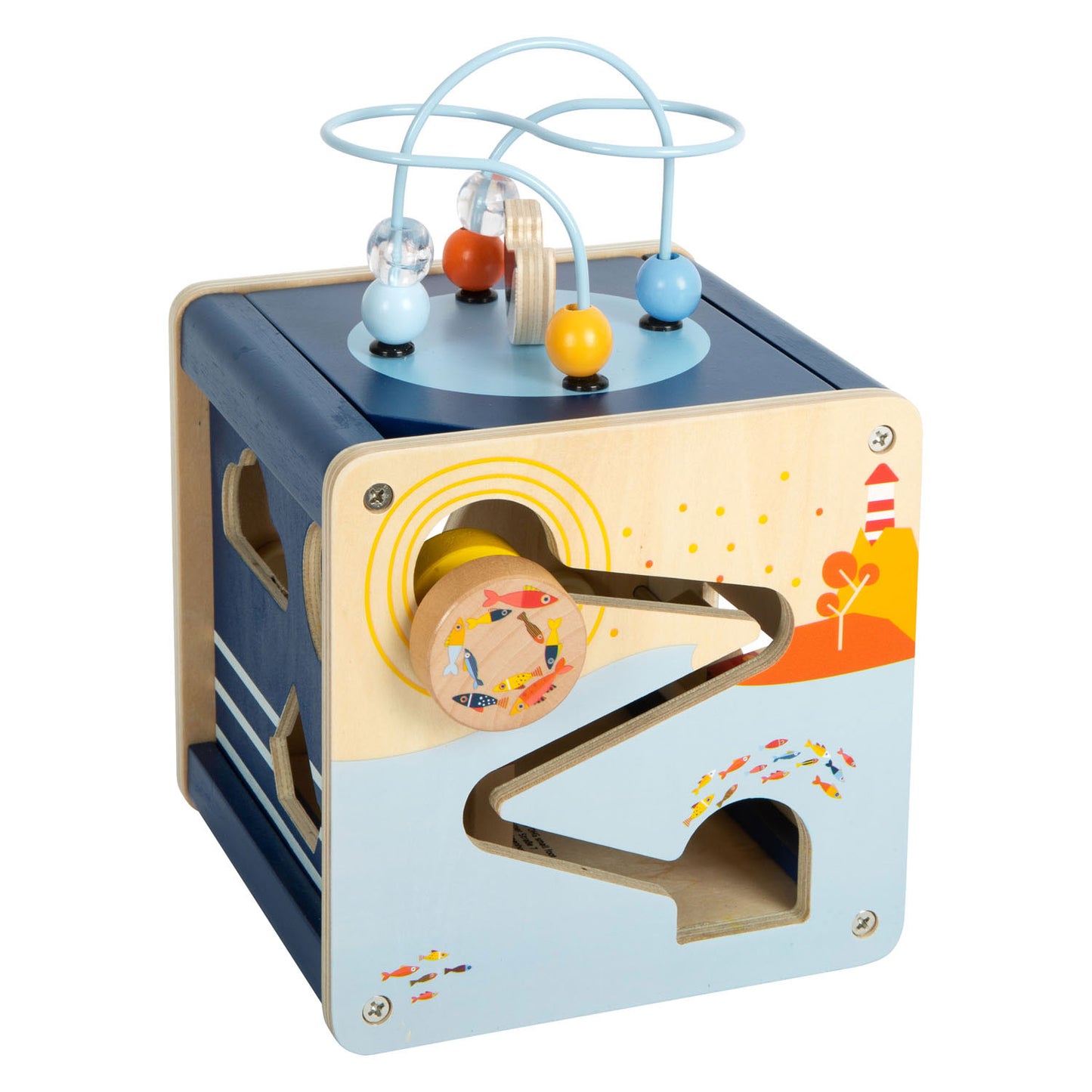Small Foot - houten activiteitenkubus oceaan