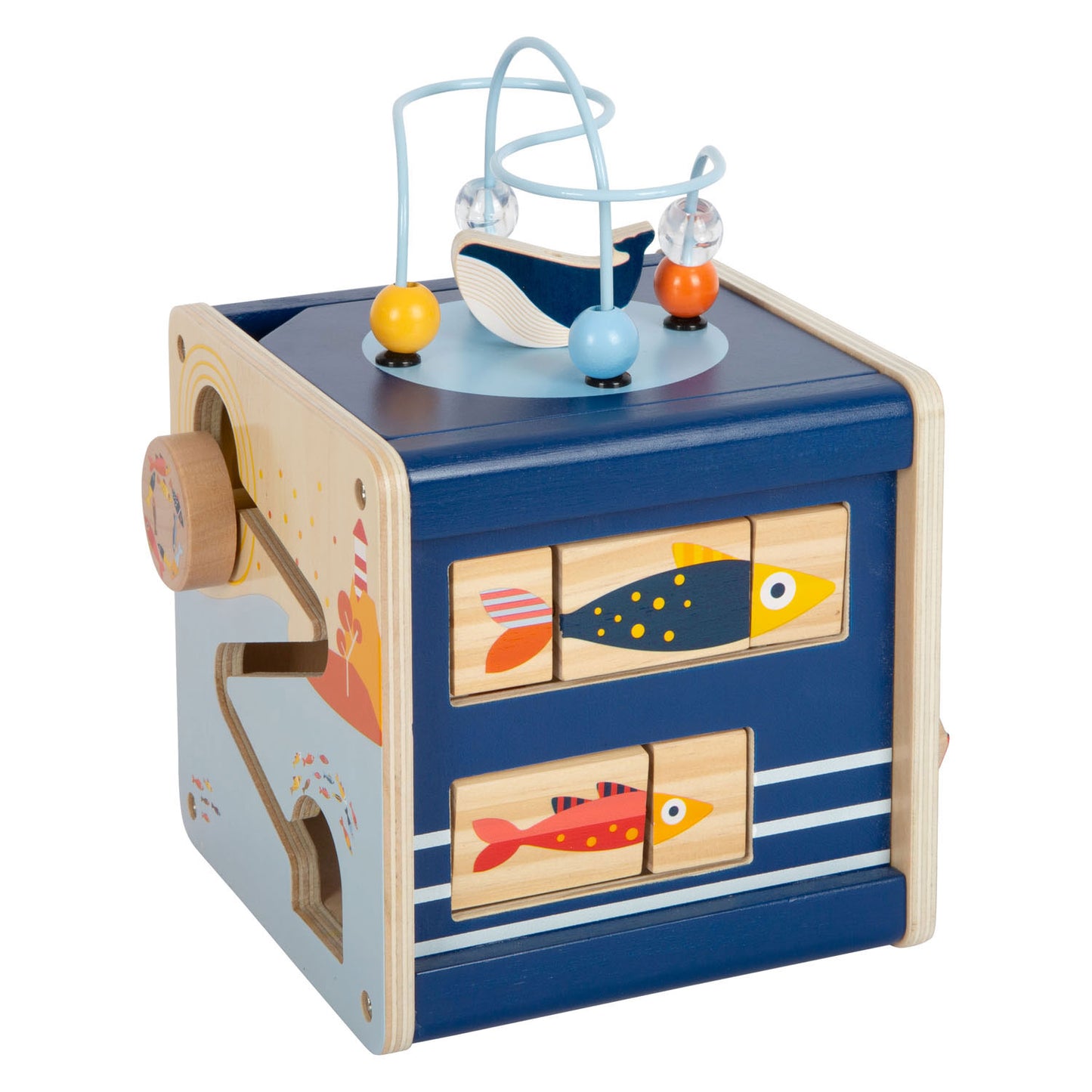 Small Foot - houten activiteitenkubus oceaan