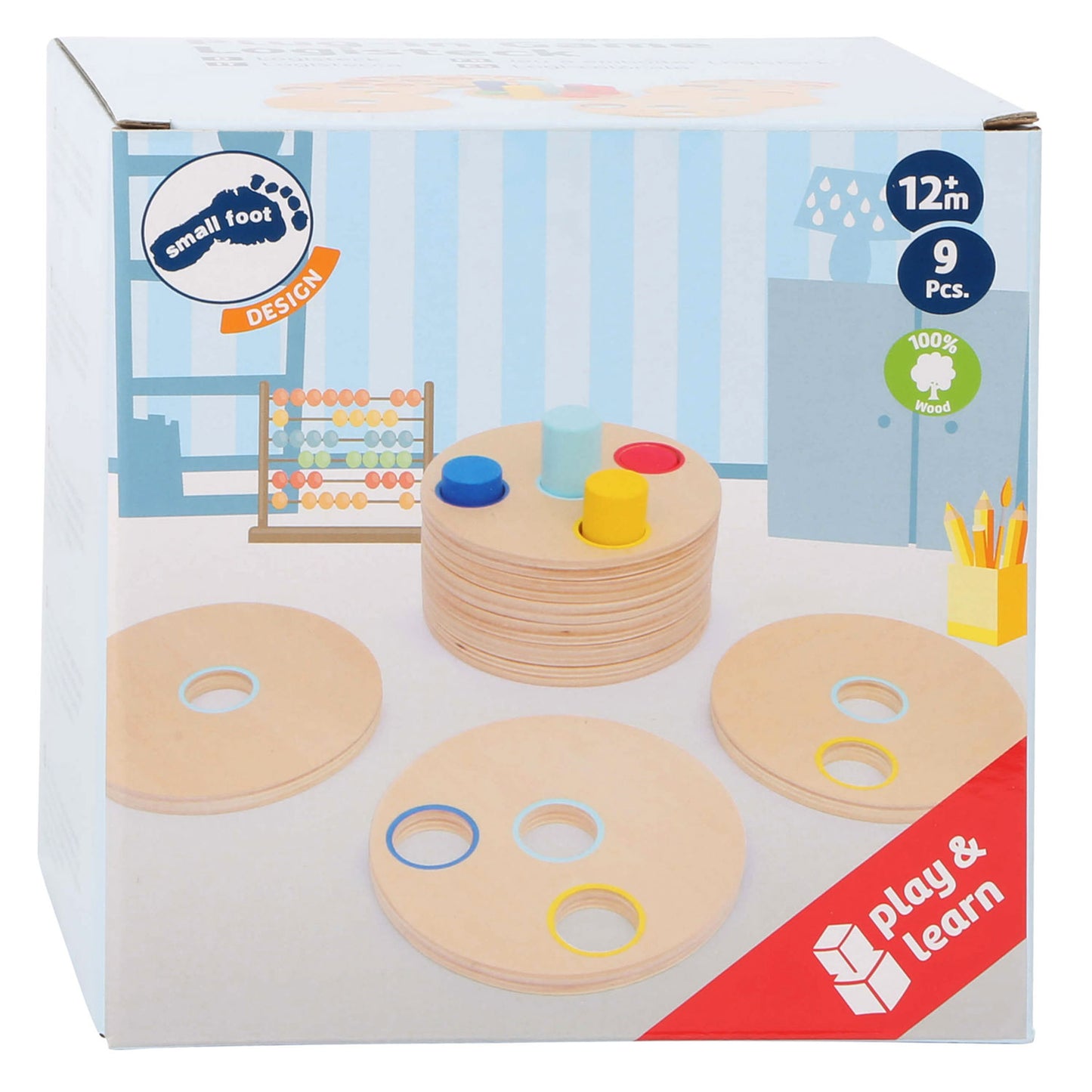 Small Foot - houten stapelspel logisteck educatief, 9dlg.