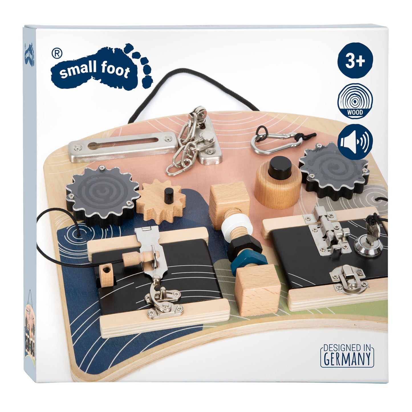 Small Foot - houten activiteitenbord rotatie en sloten