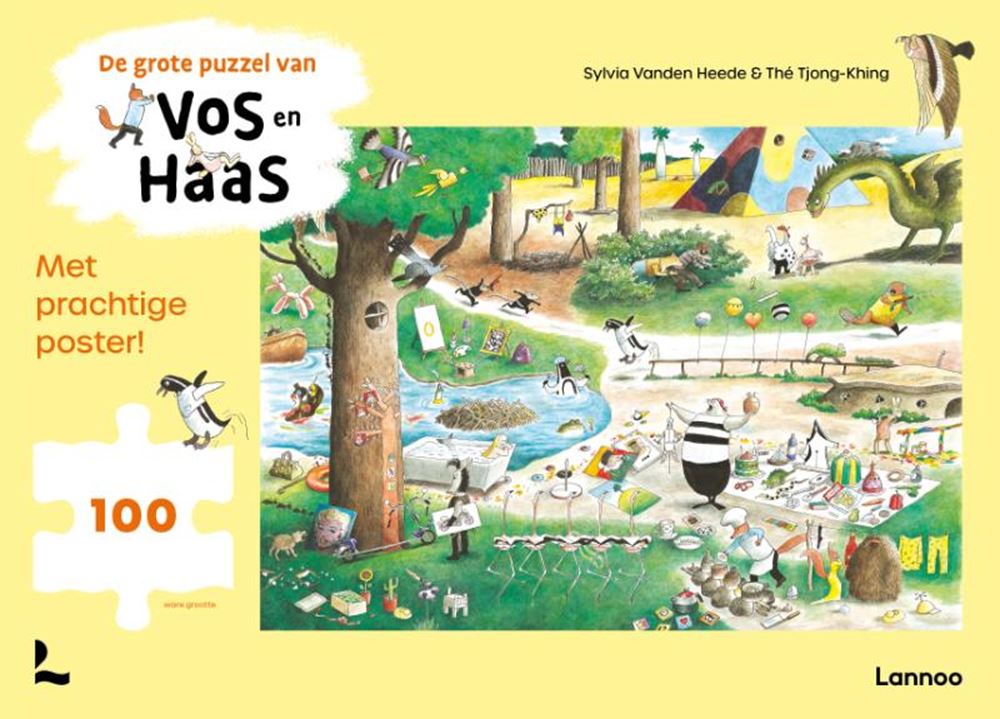 Lannoo De grote puzzel van vos en haas (100 stukken)