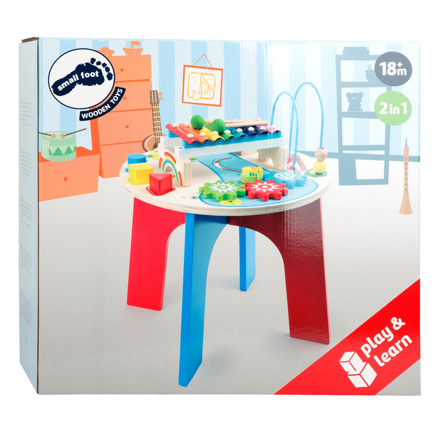 Small Foot - houten activiteiten en muziektafel 2in1