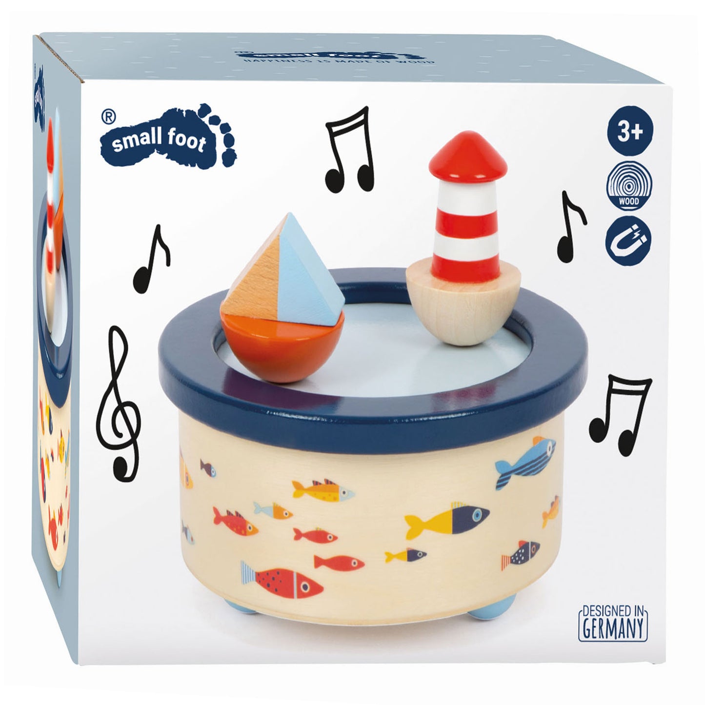 Small Foot - houten muziekdoos ocean