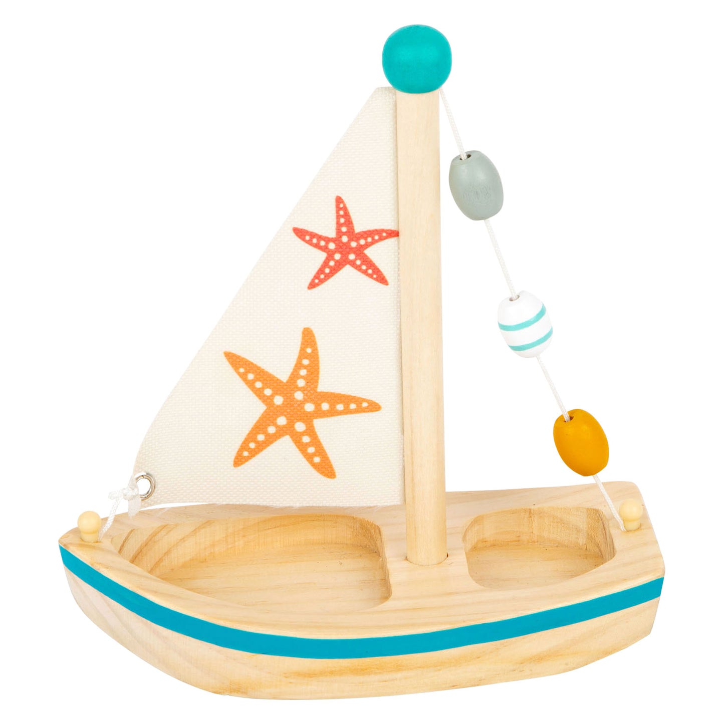 Small Foot - badspeelgoed houten zeilboot zeester