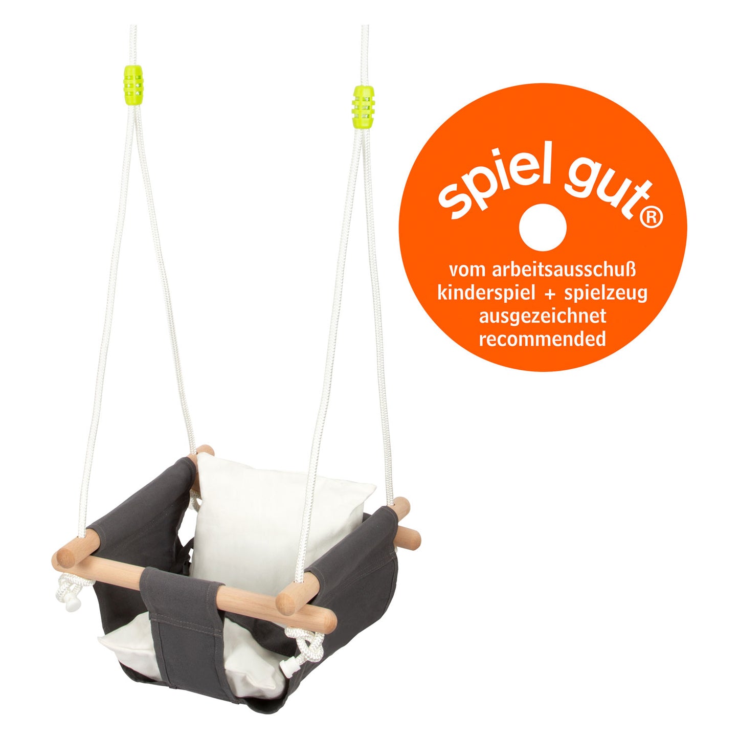 Small Foot - houten babyschommel met kussen