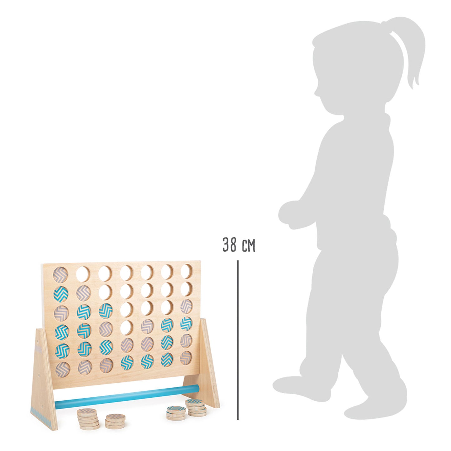Small Foot - houten spel four in a row xxl, 43dlg.